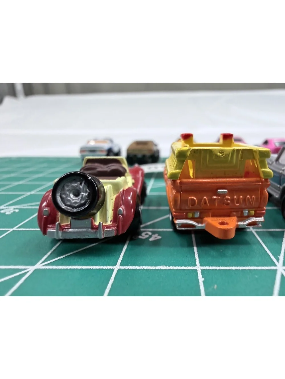 Set of 11 Vintage Galoob 1986-1987 Toy Cars with Various Designs and Colors